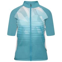 Dare 2b AEP Prompt Maillot De Fitness Zippé à Manches Courtes Pour Femme - Bleu