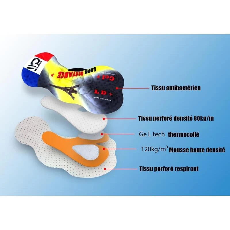 Collant Vélo Long Homme LUXURY COLD Noir/rouge 3 Collant Vélo Long Homme LUXURY COLD Noir/rouge – Image 3