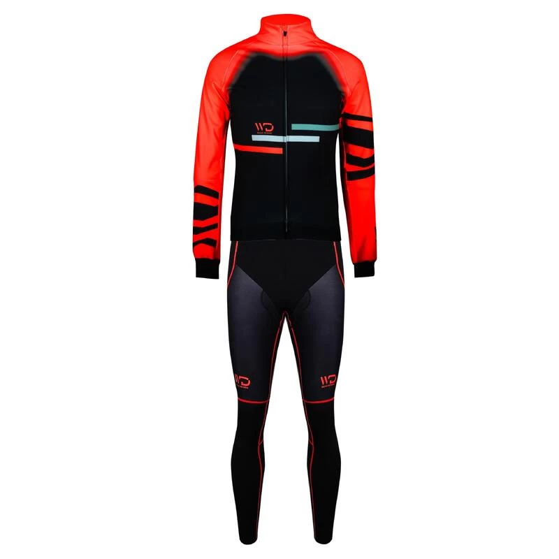 Collant Vélo Long Homme LUXURY COLD Noir/rouge 5 Collant Vélo Long Homme LUXURY COLD Noir/rouge – Image 5