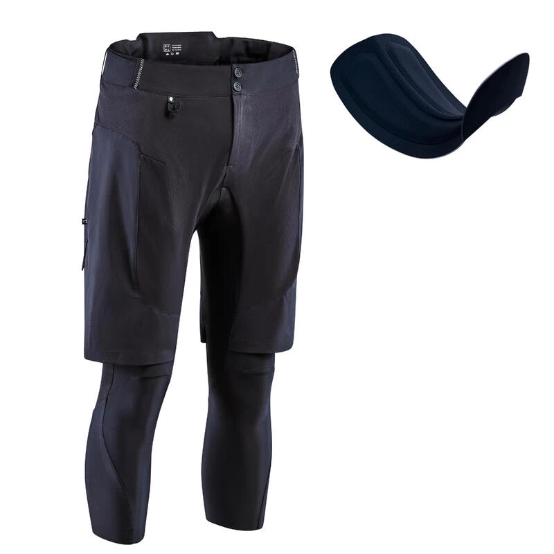 Rockrider COMBO SHORT / SOUS SHORT, 2 EN 1, DE VELO VTT EXPL 500 HOMME NOIR 1 Rockrider COMBO SHORT / SOUS SHORT, 2 EN 1, DE VELO VTT EXPL 500 HOMME NOIR