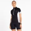 Dare 2b Compassion II Maillot De Fitness Zippé à Moitié Pour Femme - Noir