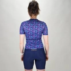 Cuissard Cyclisme Femme Bleu Ecoresponsable -Vélo D'appartement cuissard cyclisme femme bleu ecoresponsable 4