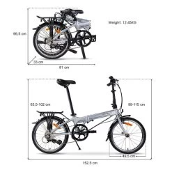 Vélo Pliant Dahon Mariner D8 Shimano 8-Speed Gris -Vélo D'appartement da 55974 005