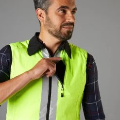 BTWIN GILET VELO SANS MANCHE REVERSIBLE CERTIFIE EPI VISIBILITE JOUR NUIT 560 HOMME -Vélo D'appartement gilet velo sans manche reversible certifie epi visibilite jour nuit 560 homme 3