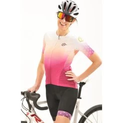Maillot A Vélo Au Manches Courtes Pour Femmes Rose 8andCounting -Vélo D'appartement maillot a velo au manches courtes pour femmes rose 8andcounting 4