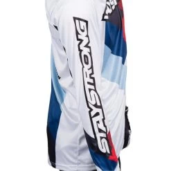 Stay Strong Maillot BMX Manches Longues Staystrong - Chevron Blanc -Vélo D'appartement maillot bmx manches longues staystrong chevron blanc 2