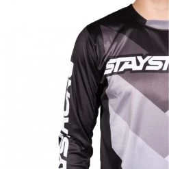 Stay Strong Maillot BMX Manches Longues Staystrong - Chevron Noir -Vélo D'appartement maillot bmx manches longues staystrong chevron noir 4