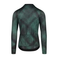 Bioracer Maillot Cycliste à Manches Longues Pour Hommes - Vert - Optic Art -Vélo D'appartement maillot cycliste a manches longues pour hommes vert optic art 2