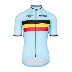 Bioracer Maillot Cycliste - Bleu - Unisexe - Officiel Equipe Belgique (2022)