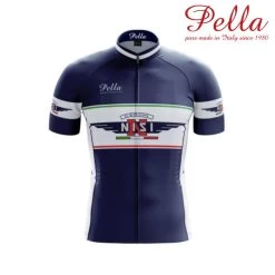Maillot De Cyclisme à Manches Courtes Bleu Cerchi Nisi