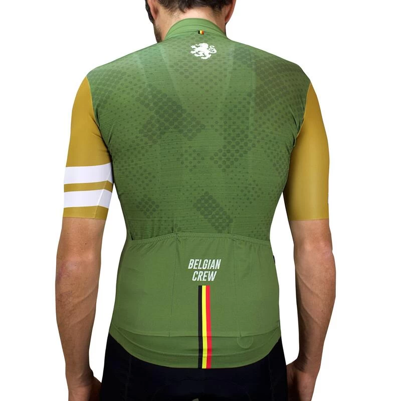 Maillot De Cyclisme Manches Courtes Vert & Jaune 'Paterberg' 2 Maillot De Cyclisme Manches Courtes Vert & Jaune 'Paterberg' – Image 2