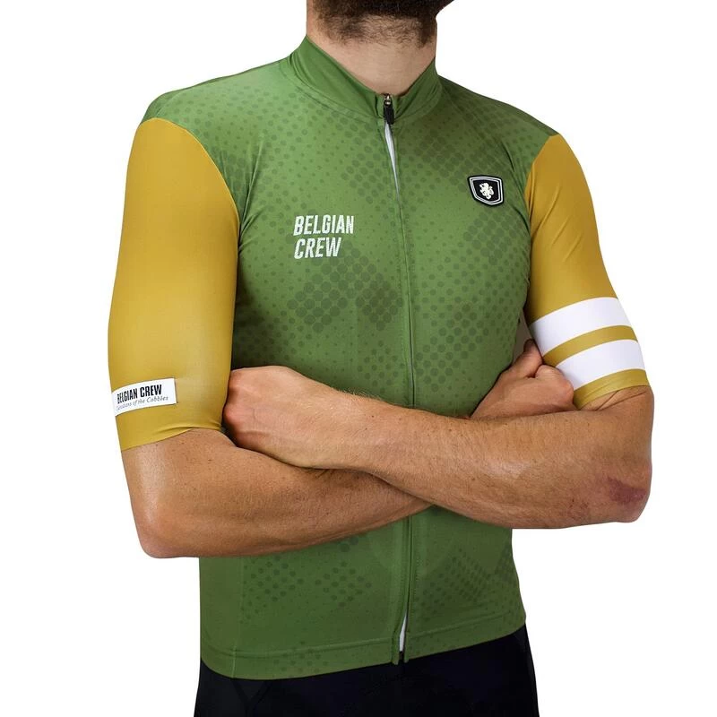 Maillot De Cyclisme Manches Courtes Vert & Jaune 'Paterberg' 3 Maillot De Cyclisme Manches Courtes Vert & Jaune 'Paterberg' – Image 3