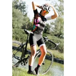 Maillot De Cyclisme Pour Femmes, Manches Courtes Noir 8andCounting -Vélo D'appartement maillot de cyclisme pour femmes manches courtes noir 8andcounting 3