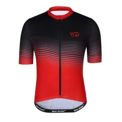 Maillot De Vélo Manches Courtes WAVE Noir/rouge