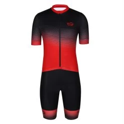 Maillot De Vélo Manches Courtes WAVE Noir/rouge -Vélo D'appartement maillot de velo manches courtes wave noirrouge 3