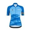 Santini Maillot Leader Wwt Eco Femme - Officiel Uci Bleu Ciel Velò