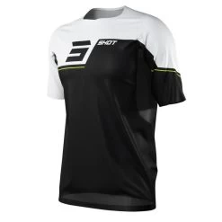 Maillot Manches Courtes Shot Revolt Noir/Blanc