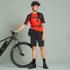 Vélo D'appartement -Vélo D'appartement maillot manches courtes velo vtt expl 500 rouge 1