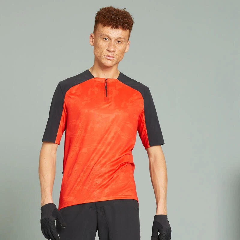 Rockrider MAILLOT MANCHES COURTES VELO VTT EXPL 500 ROUGE 1 Rockrider MAILLOT MANCHES COURTES VELO VTT EXPL 500 ROUGE