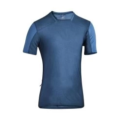 Rockrider MAILLOT MANCHES COURTES VELO VTT EXPL100 HOMME BLEU