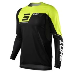 Maillot Manches Longues Shot Revolt Noir/Jaune Enfant