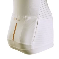 Maillot Vélo Route Manches Courtes Racer Femme Blanc Cassé -Vélo D'appartement maillot velo route manches courtes racer femme blanc casse 2