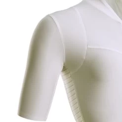 Maillot Vélo Route Manches Courtes Racer Femme Blanc Cassé -Vélo D'appartement maillot velo route manches courtes racer femme blanc casse 3