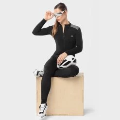Maillot Vélo Thermique Femme M4 Selva Negra -Vélo D'appartement maillot velo thermique femme m4 selva negra 3
