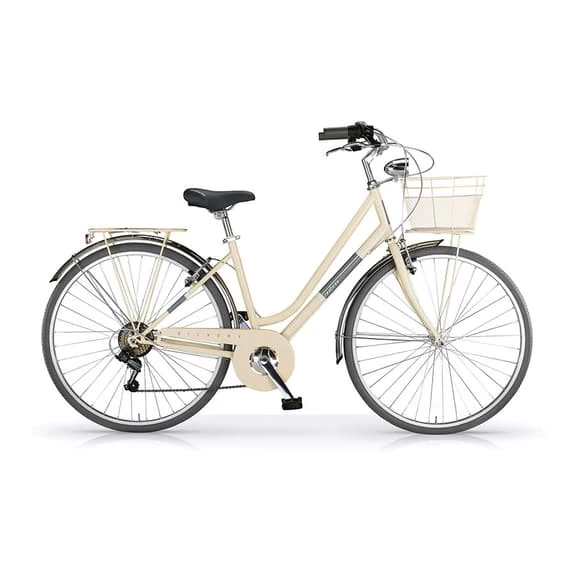 Vélo Urbain MBM Silvery Crème Femme 1 Vélo Urbain MBM Silvery Crème Femme
