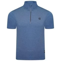 Dare 2b Pedal It Out T-shirt De Cyclisme Zippé à Moitié Pour Homme - Bleu