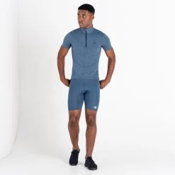 Dare 2b Pedal It Out T-shirt De Cyclisme Zippé à Moitié Pour Homme - Gris -Vélo D'appartement pedal it out t shirt de cyclisme zippe a moitie pour homme gris 4