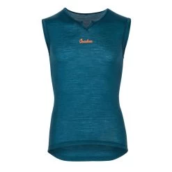 Isadore Première Couche Sans Manches Mérinos Atlantic Blue