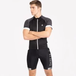 Dare 2b Protraction Homme Cyclosport Maillot - Gris Noir -Vélo D'appartement protraction homme cyclosport maillot gris noir 3