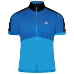 Dare 2b Protraction II T-shirt De Cyclisme Zippé à Manches Courtes Pour Homme - Bleu