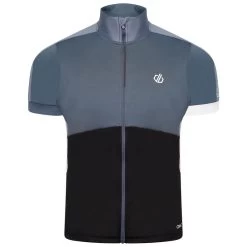 Dare 2b Protraction II T-shirt De Cyclisme Zippé à Manches Courtes Pour Homme - Noir