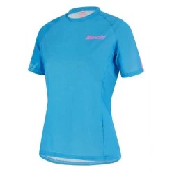 Santini Sasso - Maillot Mtb Femme Turquoise Velò -Vélo D'appartement sasso maillot mtb femme turquoise velo 2