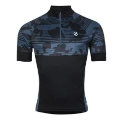 Dare 2b Stay The Course II T-shirt De Cyclisme Zippé à Moitié Pour Homme - Noir