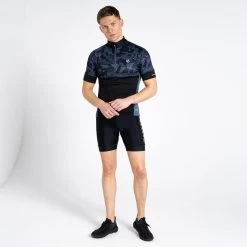 Dare 2b Stay The Course II T-shirt De Cyclisme Zippé à Moitié Pour Homme - Noir -Vélo D'appartement stay the course ii t shirt de cyclisme zippe a moitie pour homme noir 3