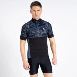 Dare 2b Stay The Course II T-shirt De Cyclisme Zippé à Moitié Pour Homme - Noir -Vélo D'appartement stay the course ii t shirt de cyclisme zippe a moitie pour homme noir 4