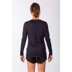 T-SHIRT LAINE MERINOS MANCHES LONGUES FEMME 10 20°C -Vélo D'appartement t shirt laine merinos manches longues femme 10 20c 2