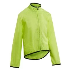 BTWIN Veste Coupe-pluie Vélo Enfant 100 Jaune